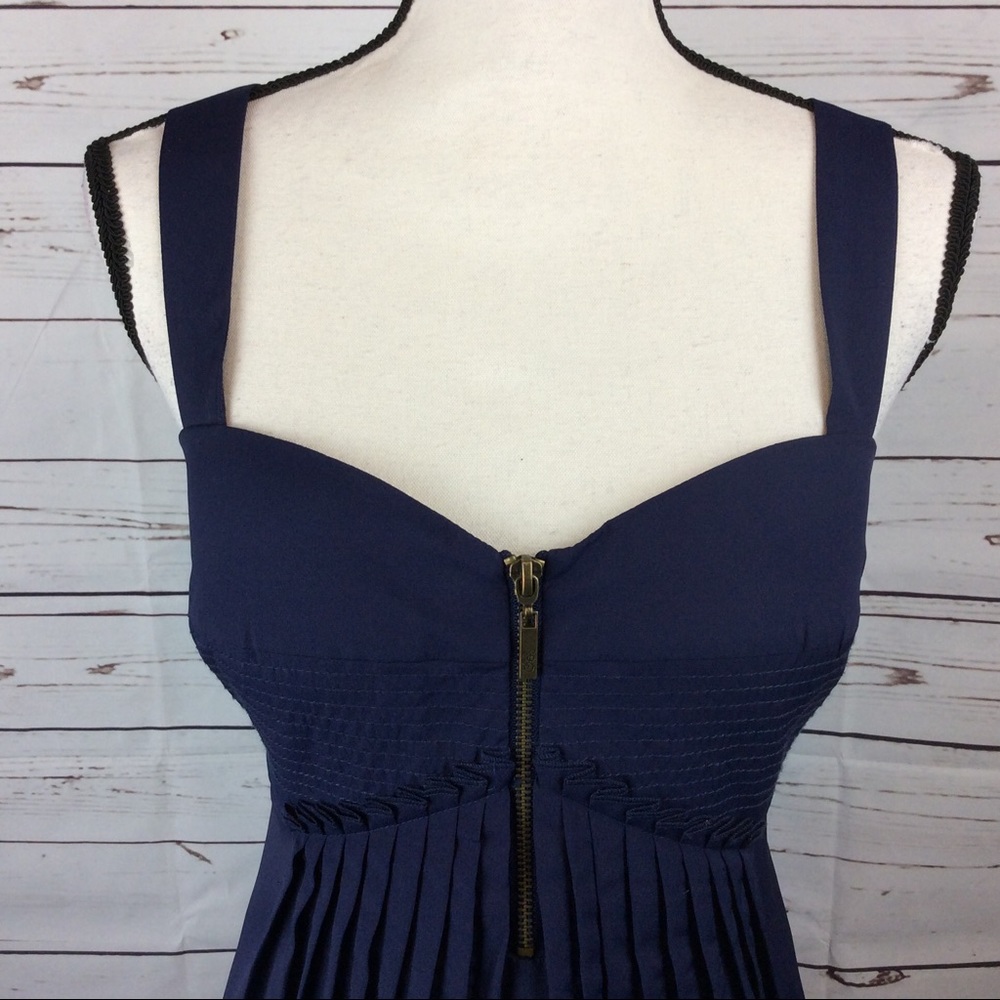 Jessica Simpson Zip Accent Navy Blue Dress, Sz 14 - Picture 2 of 8